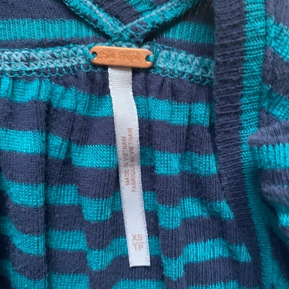 Blue Free people JoJo Striped Tee - Picture 4 of 5